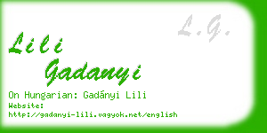 lili gadanyi business card